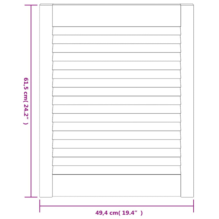 Uși dulap design lambriu 4 buc. alb 61,5x49,4 cm lemn masiv pin - WALTI WALTI
