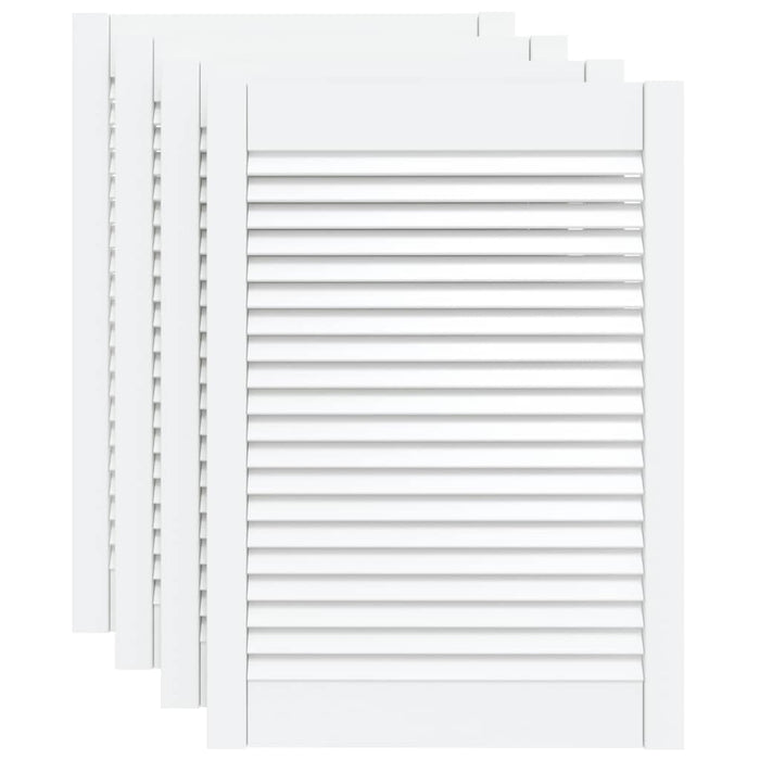 Uși dulap design lambriu 4 buc. alb 69x49,4 cm, lemn masiv pin - WALTI WALTI