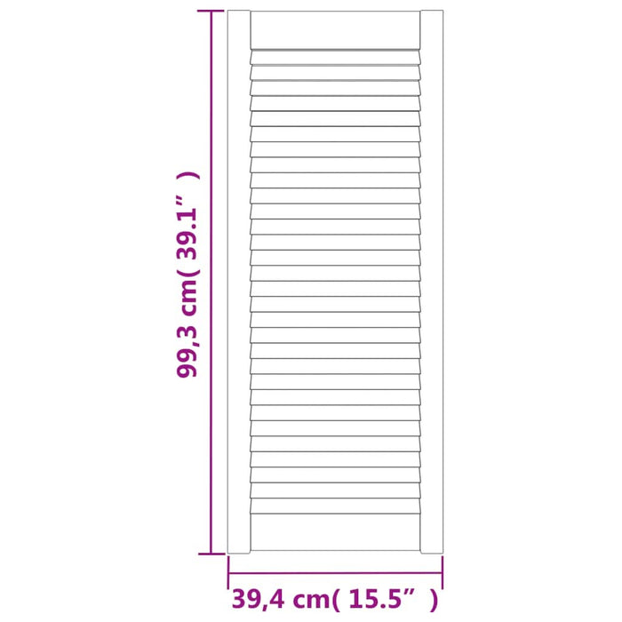 Ușă de dulap design lambriu, alb, 99,3x39,4 cm, lemn masiv pin - WALTI WALTI