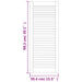 Ușă de dulap design lambriu, alb, 99,3x39,4 cm, lemn masiv pin - WALTI WALTI