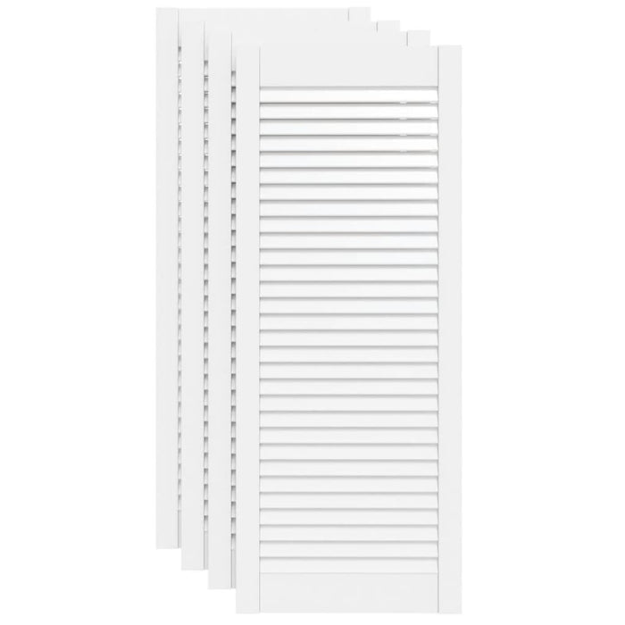 Uși dulap design lambriu 4 buc. alb 99,3x39,4 cm lemn masiv pin - WALTI WALTI