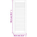 Uși dulap design lambriu 4 buc. alb 99,3x39,4 cm lemn masiv pin - WALTI WALTI