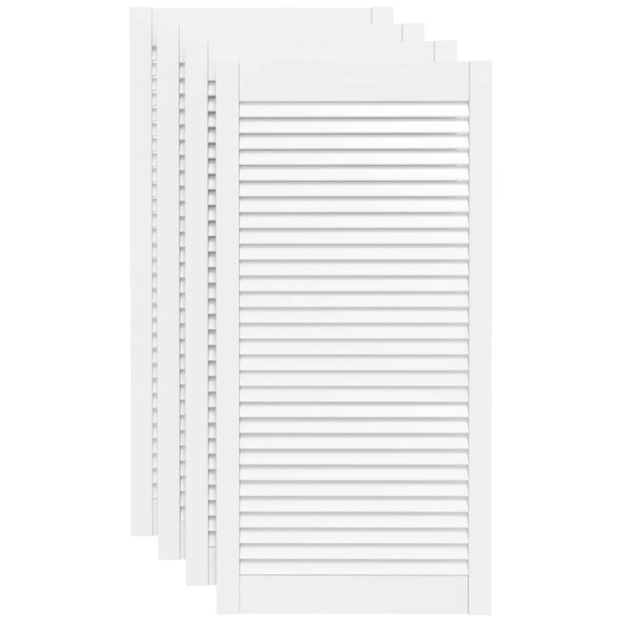 Uși dulap design lambriu 4 buc. alb 99,3x49,4 cm lemn masiv pin - WALTI WALTI