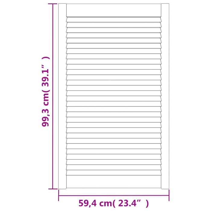 Ușă de dulap design lambriu, alb, 99,3x59,4 cm, lemn masiv pin - WALTI WALTI