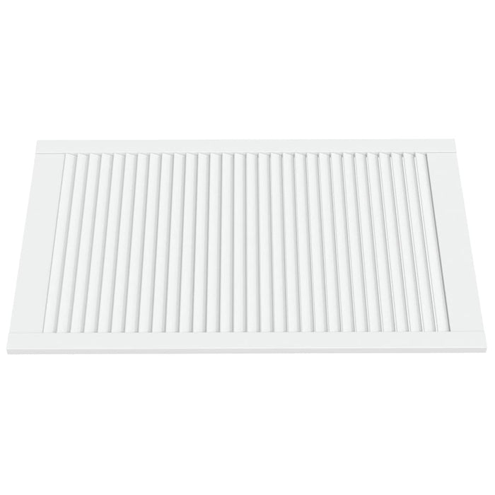 Uși dulap design lambriu 2 buc. alb 99,3x59,4 cm lemn masiv pin - WALTI WALTI