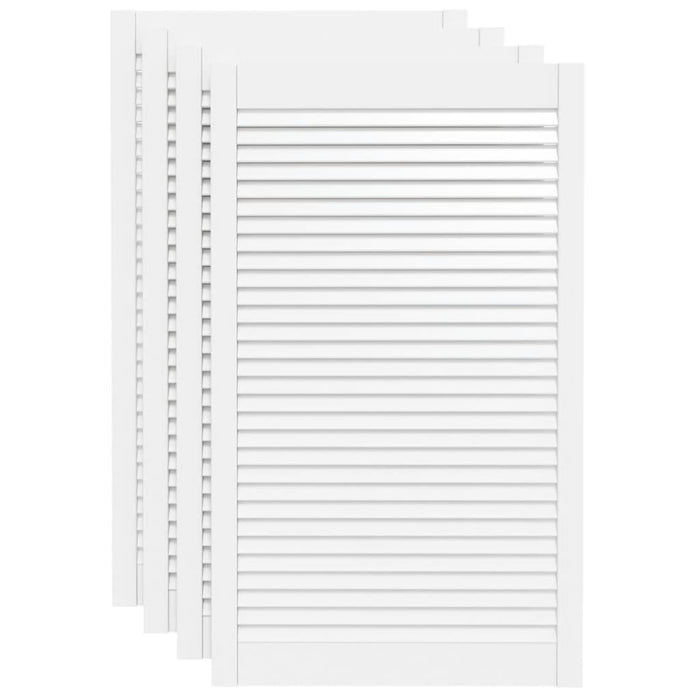 Uși dulap design lambriu 4 buc. alb 99,3x59,4 cm lemn masiv pin - WALTI WALTI