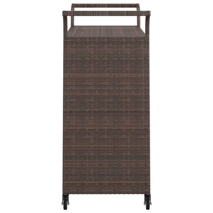 Cărucior de bar cu sertar, maro, 100x45x97 cm, poliratan - WALTI WALTI