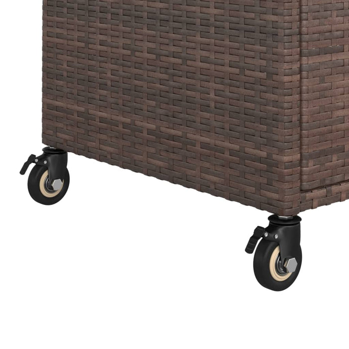 Cărucior de bar cu sertar, maro, 100x45x97 cm, poliratan - WALTI WALTI