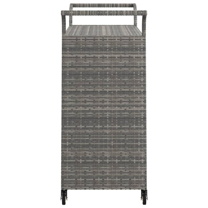 Cărucior de bar cu sertar, gri, 100x45x97 cm, poliratan - WALTI WALTI
