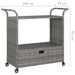 Cărucior de bar cu sertar, gri, 100x45x97 cm, poliratan - WALTI WALTI