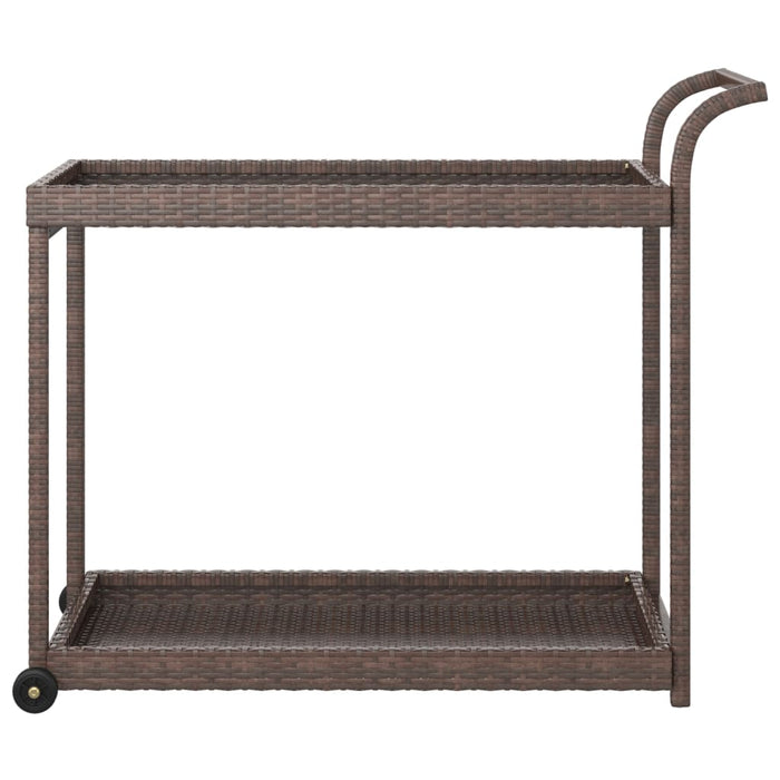 Cărucior de bar, maro, 100x45x83 cm, poliratan - WALTI WALTI