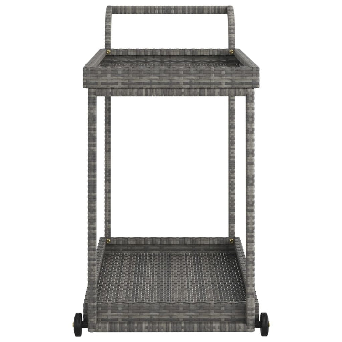 Cărucior de bar, gri, 100x45x83 cm, poliratan - WALTI WALTI