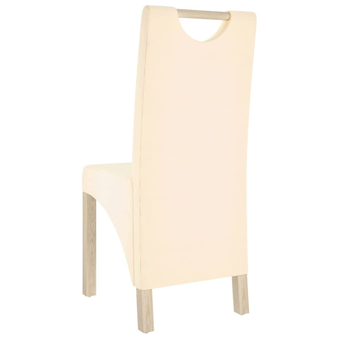Scaune de sufragerie, 6 buc., crem, material textil WALTI