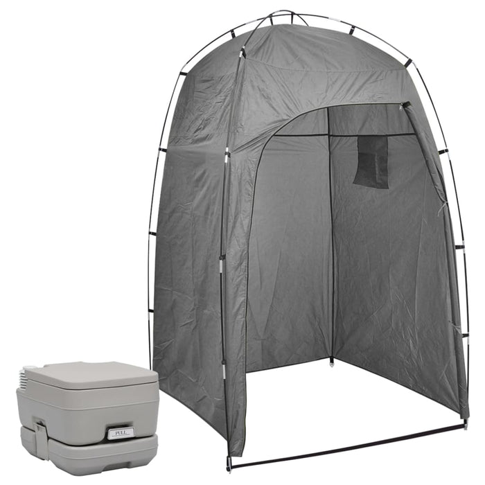 Toaletă portabilă de camping cu cort, 10+10 L WALTI