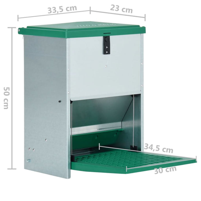 Dozator automat de hrană pentru păsări de curte cu banda 12 kg - WALTI WALTI