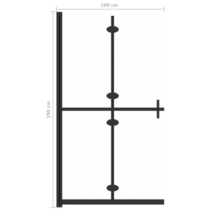 Perete de duș walk-in pliabil 100x190cm sticlă ESG transparentă - WALTI WALTI