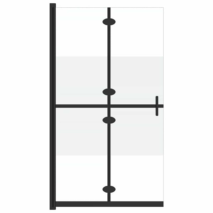 Perete duș walk-in pliabil 100x190 cm sticlă ESG jumătate mată - WALTI WALTI