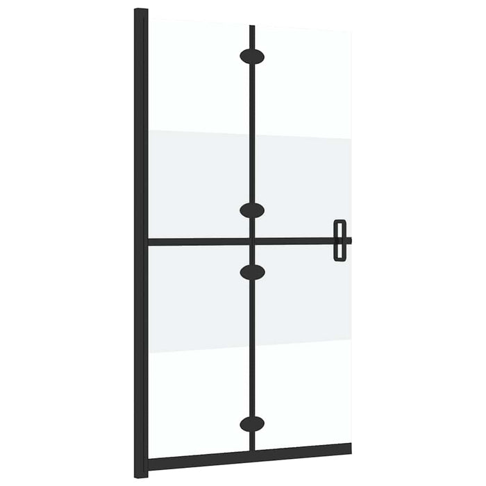 Perete duș walk-in pliabil 100x190 cm sticlă ESG jumătate mată - WALTI WALTI