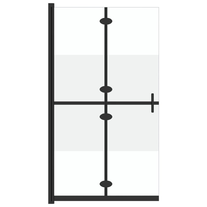 Perete duș walk-in pliabil 110x190 cm sticlă ESG jumătate mată - WALTI WALTI
