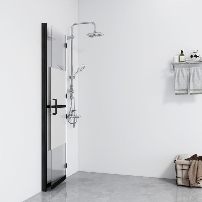 Perete duș walk-in pliabil 110x190 cm sticlă ESG jumătate mată - WALTI WALTI