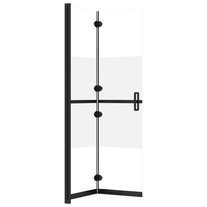 Perete duș walk-in pliabil 110x190 cm sticlă ESG jumătate mată - WALTI WALTI