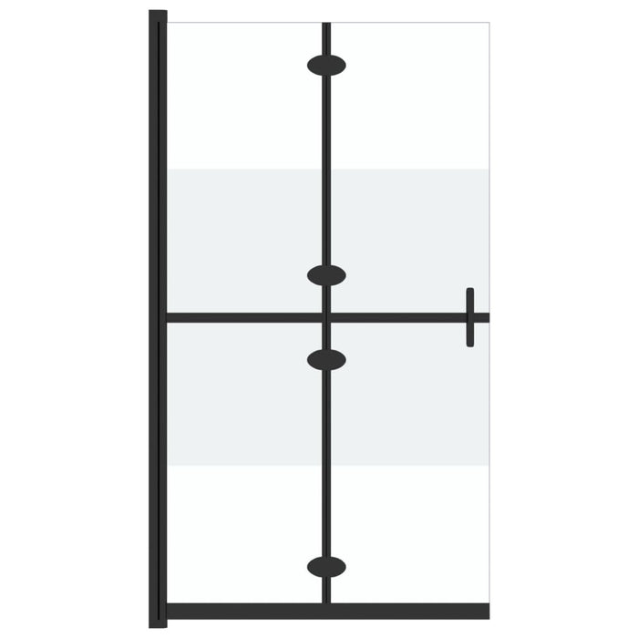 Perete duș walk-in pliabil 120x190 cm sticlă ESG jumătate mată - WALTI WALTI