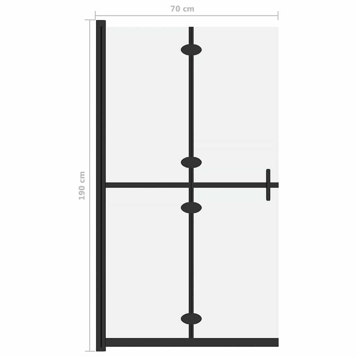 Perete de duș walk-in pliabil, 70x190 cm, sticlă ESG mată - WALTI WALTI