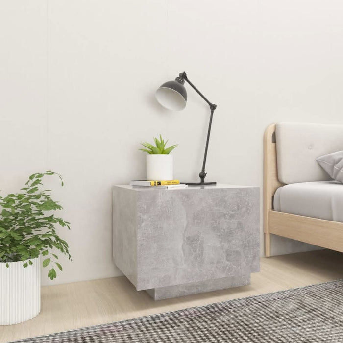 Noptieră, gri beton, 100x35x40 cm, lemn prelucrat - WALTI WALTI