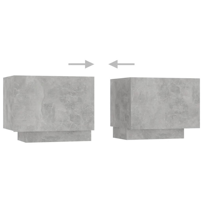 Noptieră, gri beton, 100x35x40 cm, lemn prelucrat - WALTI WALTI