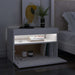 Noptieră cu lumini LED, alb, 60x35x40 cm, lemn prelucrat - WALTI WALTI