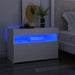 Noptieră cu lumini LED, alb, 60x35x40 cm, lemn prelucrat - WALTI WALTI