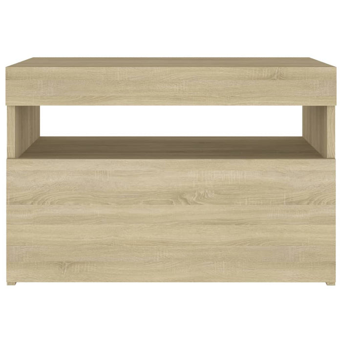 Noptieră cu lumini LED, stejar Sonoma, 60x35x40 cm - WALTI WALTI