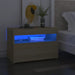 Noptieră cu lumini LED, stejar Sonoma, 60x35x40 cm - WALTI WALTI