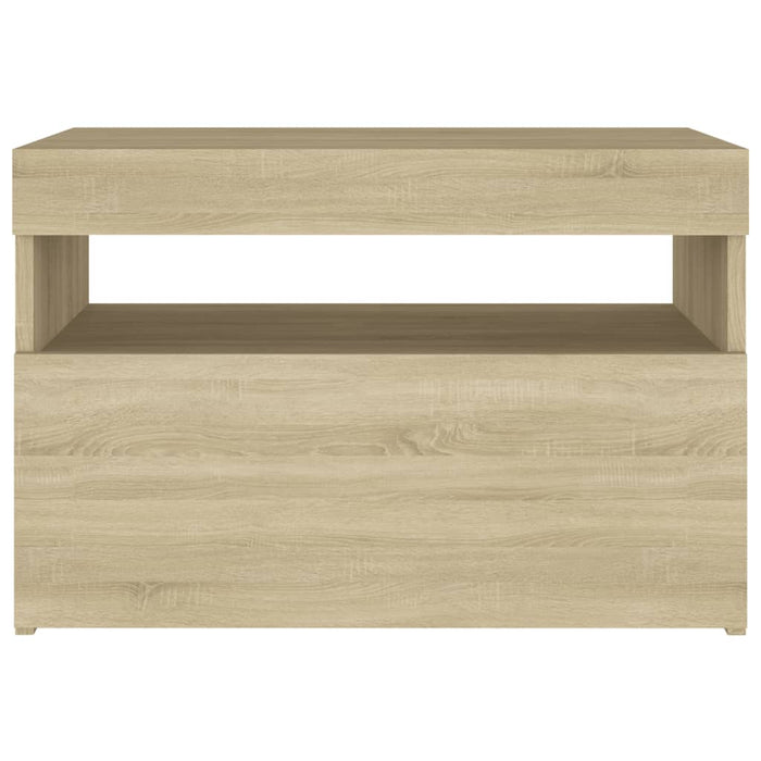 Noptieră cu lumini LED, 2 buc., stejar Sonoma, 60x35x40 cm - WALTI WALTI