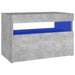 Noptieră cu lumini LED, gri beton, 60x35x40 cm - WALTI WALTI
