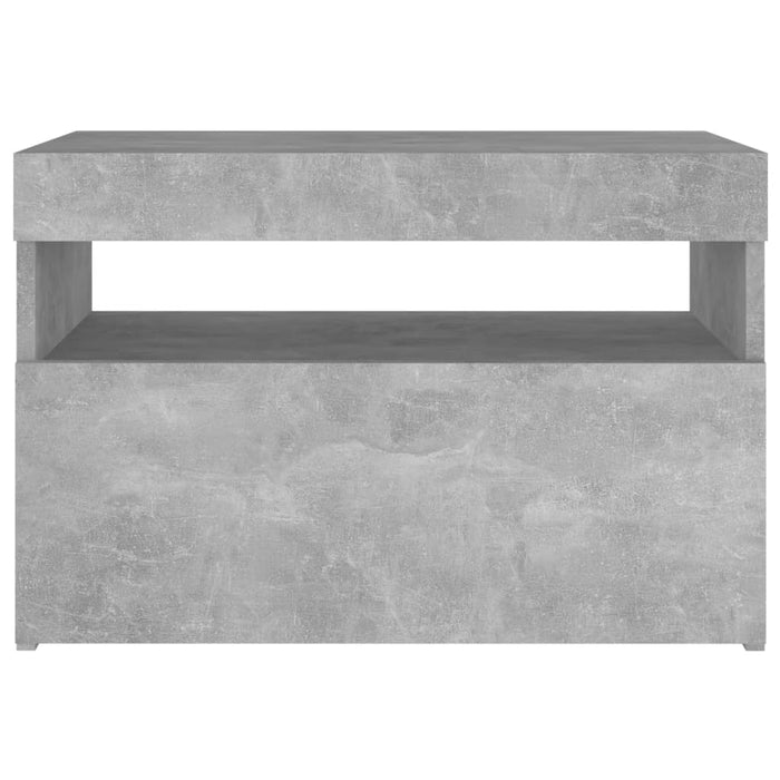Noptieră cu lumini LED, gri beton, 60x35x40 cm - WALTI WALTI