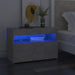 Noptieră cu lumini LED, gri beton, 60x35x40 cm - WALTI WALTI