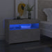 Noptieră cu lumini LED, 2 buc., gri beton, 60x35x40 cm - WALTI WALTI