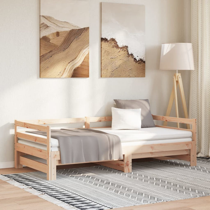 Pat de zi extensibil, 2x(90x200) cm, lemn masiv de pin - WALTI WALTI