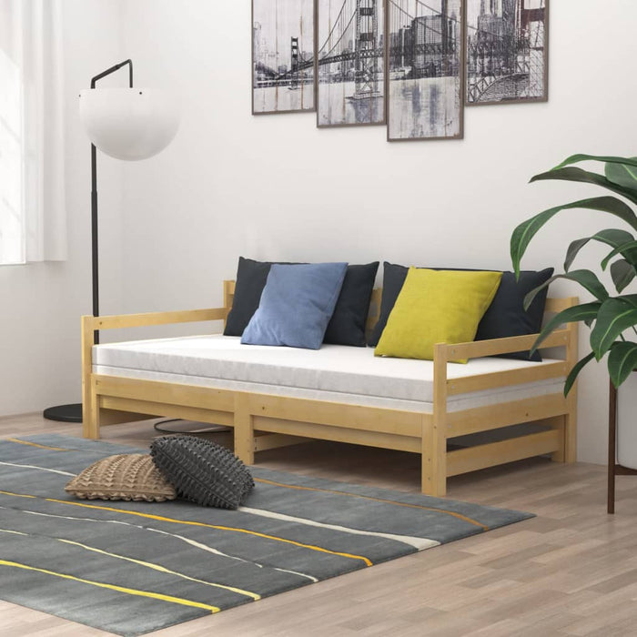 Pat extensibil de zi, 2x(90x200) cm, lemn masiv de pin - WALTI WALTI