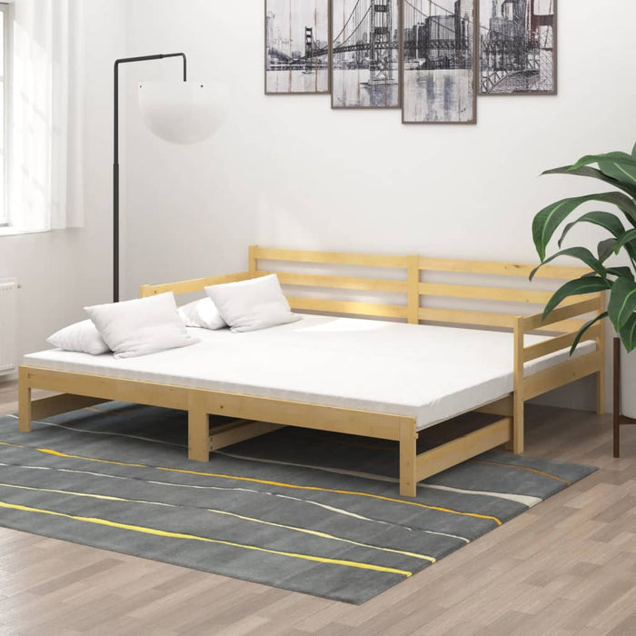 Pat extensibil de zi, 2x(90x200) cm, lemn masiv de pin - WALTI WALTI