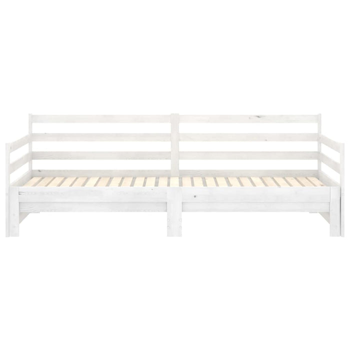 Pat extensibil de zi, alb, 2x(90x200) cm, lemn masiv de pin - WALTI WALTI