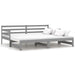 Pat extensibil de zi, gri, 2x(90x200) cm, lemn masiv de pin - WALTI WALTI