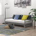 Pat extensibil de zi, gri, 2x(90x200) cm, lemn masiv de pin - WALTI WALTI