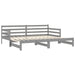 Pat extensibil de zi, gri, 2x(90x200) cm, lemn masiv de pin - WALTI WALTI