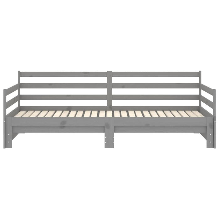Pat extensibil de zi, gri, 2x(90x200) cm, lemn masiv de pin - WALTI WALTI