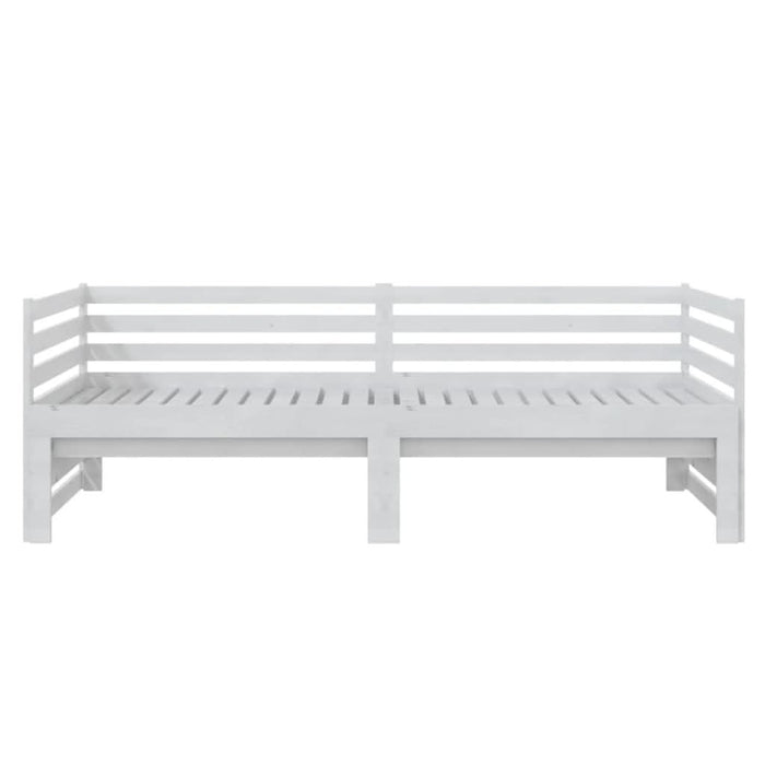 Pat extensibil de zi, alb, 2x(90x200) cm, lemn masiv de pin - WALTI WALTI