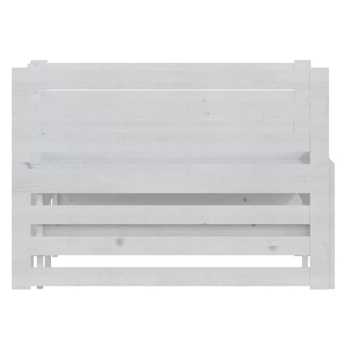 Pat extensibil de zi, alb, 2x(90x200) cm, lemn masiv de pin - WALTI WALTI