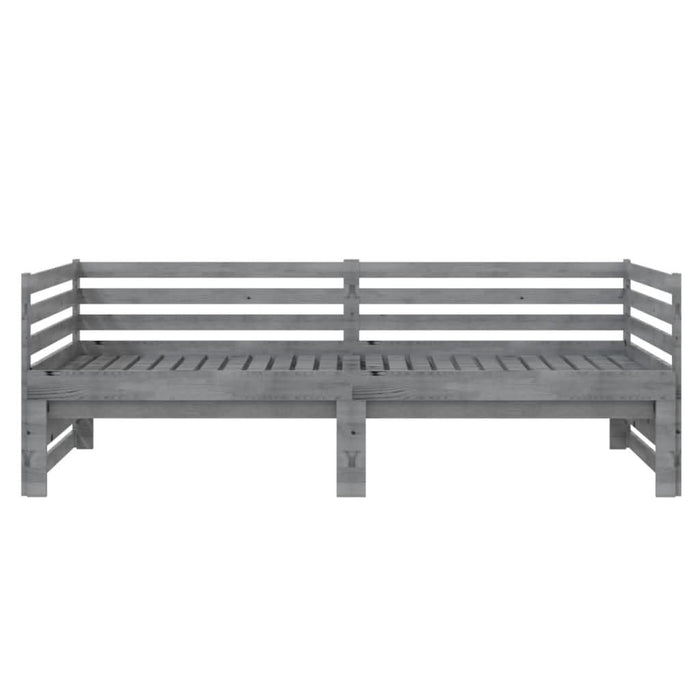 Pat extensibil de zi, gri, 2x(90x200) cm, lemn masiv de pin - WALTI WALTI