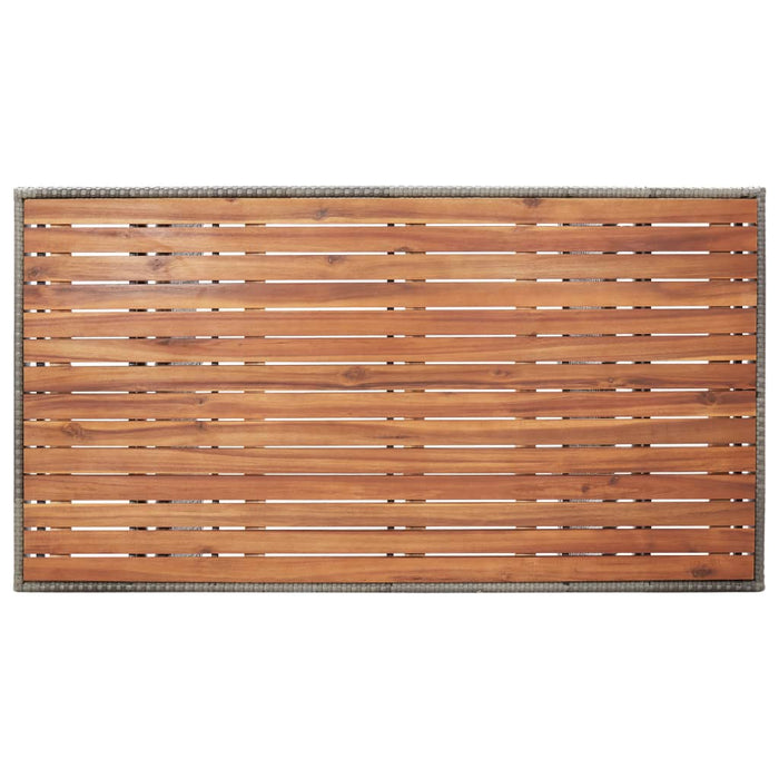 Masă de grădină, gri, 120x70x66 cm, lemn masiv de acacia - WALTI WALTI